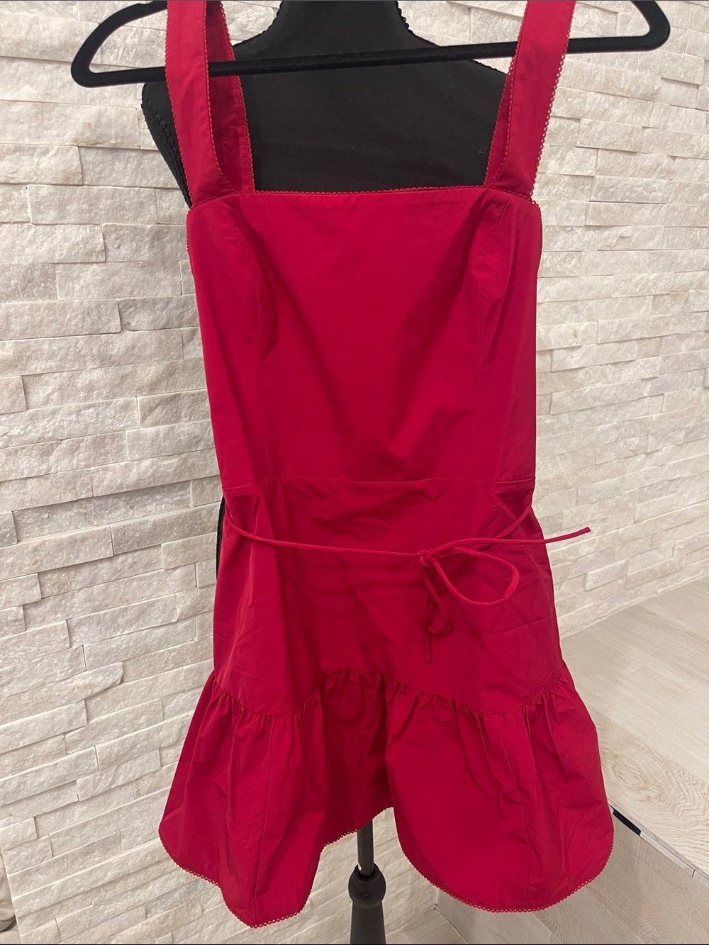 Amanda Uprichard red dress with hidden shorts and ruching NWT